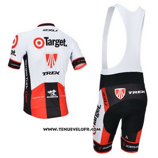 2013 Maillot Ciclismo Trek Rouge et Blanc Manches Courtes et Cuissard